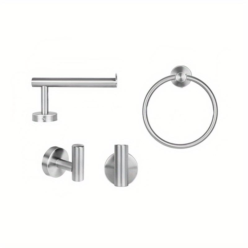 

1SET Набор колец для полотенец из нержавеющей стали, набор полотенец для ванной из нержавеющей стали, вешалка для туалетной бумаги, вешалка для полотенец, ванная комната серебряный