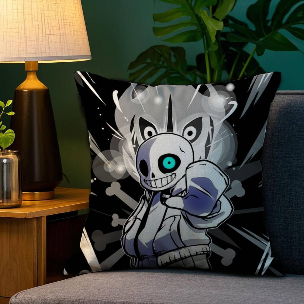 Game U-Undertale Pillow Case Sofa Living Room Bedroom Double-sided Printing Square Cushion Nap Time Cushion Cover
