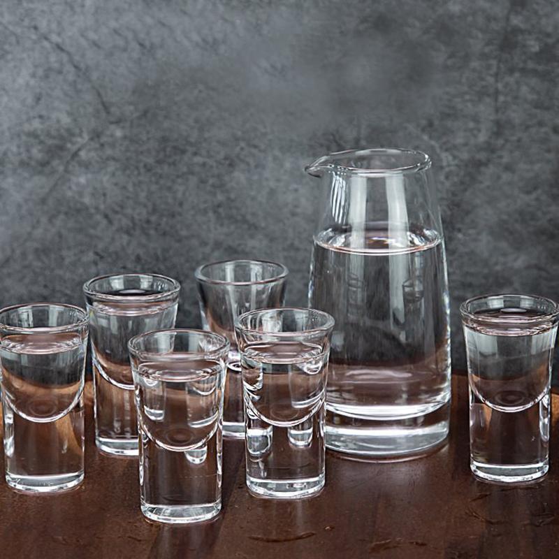 7Pcs Wine Glasses  Set 100Ml Wine Dispenser + 6Pcs S Glass 10Ml/12Ml/15Ml Transparent Cups Set With Gift Box Drinkware Cups
