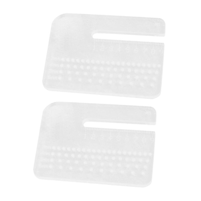 

2 Pcs Acrylic Punching Aid Plate for Help Leather Hole Punches, Leather Stitching Aid Plate Leathercraft Stitching Tool 1