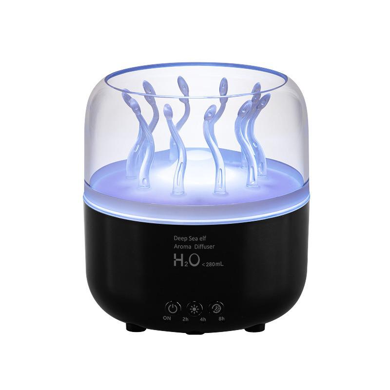 Kwallen Aroma Diffuser & Luchtbevochtiger - Etherische Olie Spray Lamp voor Slaapkamer Sfeer