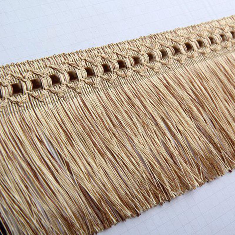 10cm Šířka Třásňové Lemování Zlatá Třásně Krajková Třásňová Páska Pro Záclonu Pohovku Polštář Stínidlo Domácí Textil DIY Šití Dekor