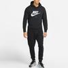Nike Casual Letter Logo Print Fleece Hoodie Men Tops Black DM1237-010
