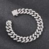 16MM Grobe Stein Cuban Link Armband für Männer Frauen Hip Hop Hohe Qualität Edelstahl Voll Besetzt mit Strasssteinen Trend Schmuck Geschenk