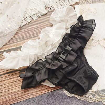 Women Briefs Cute Pillow Knot Chiffon Mesh Underwear Kawaii Low-rise Women's Panties
