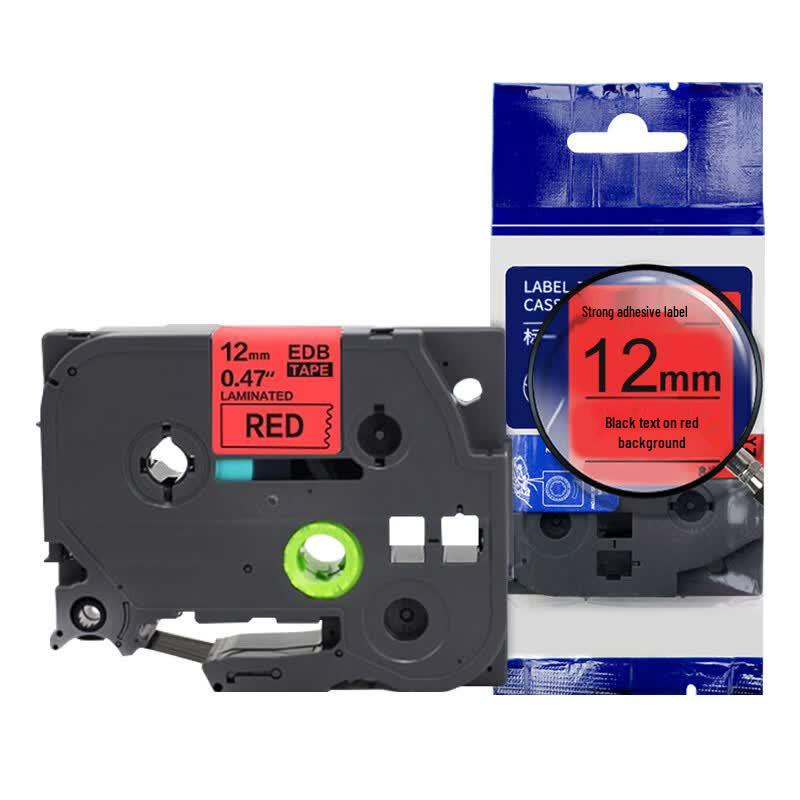 G&G QZe-431 12mm Red/Black Label Tape