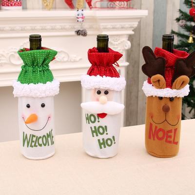 Wine Bottle Bag Santa Claus Wine Bottle Sleeve Christmas Wine Bottle Decorated Christmas Wine Bottle Bag