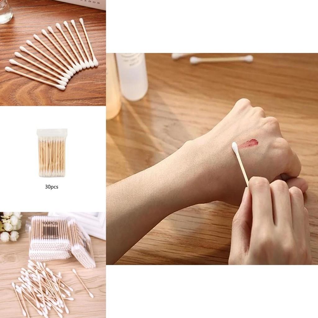 Soft And Gentle 30/100 Disposable Cotton Swab Lint Free Micro Brushes For Precise Ear Care