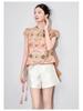 Women's Summer Elephant Jacquard Stand Collar Shirt