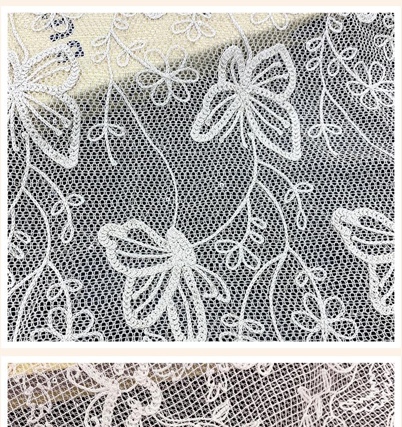 3D Butterfly Embroidery Lace Fabric for Dresses & Children's Clothing