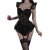 Xianyi Erotic Underwear Lace Vest Mesh Uniform Pure Desire Sexy Nightclub Perspective Passion Suit Temptation 591