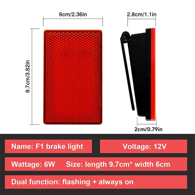 Motorcycle LED Car Brake Light Flashing Light LED Rear Taillight Safety Lamp Light Car LED Signal Lamp F1 Style DRL 12V Fog Lamp