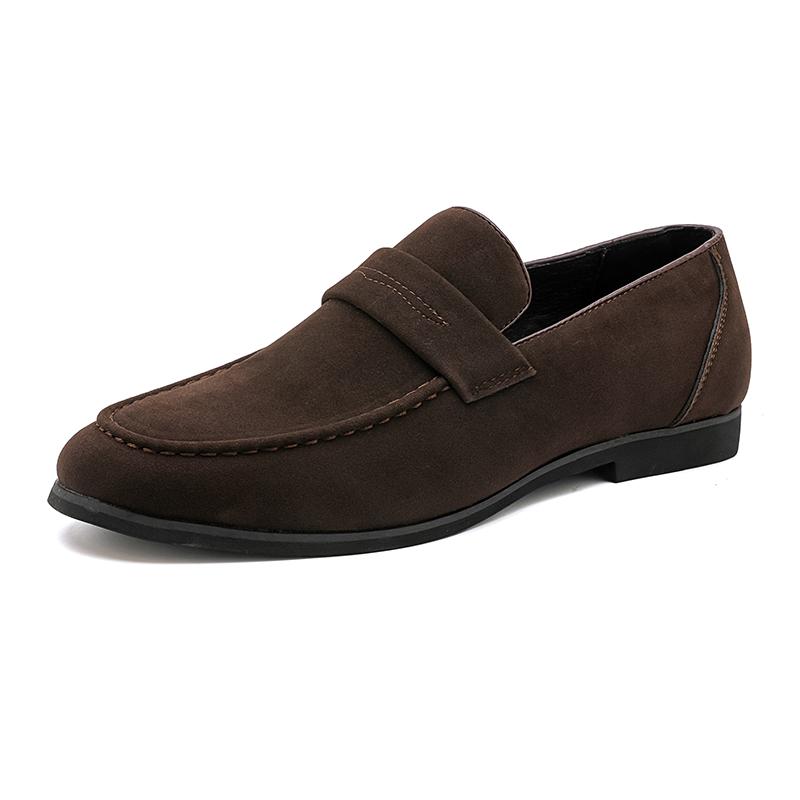 Fashion Spring New Fashionable Pointed Suede Breathable Sleeve Leg Shoes Brand for Teenagers Comfortable Anti Slip Soft Bottom Bean Shoe