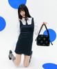Sweetch Shoulder Bag M Glossy Black Polka Dot