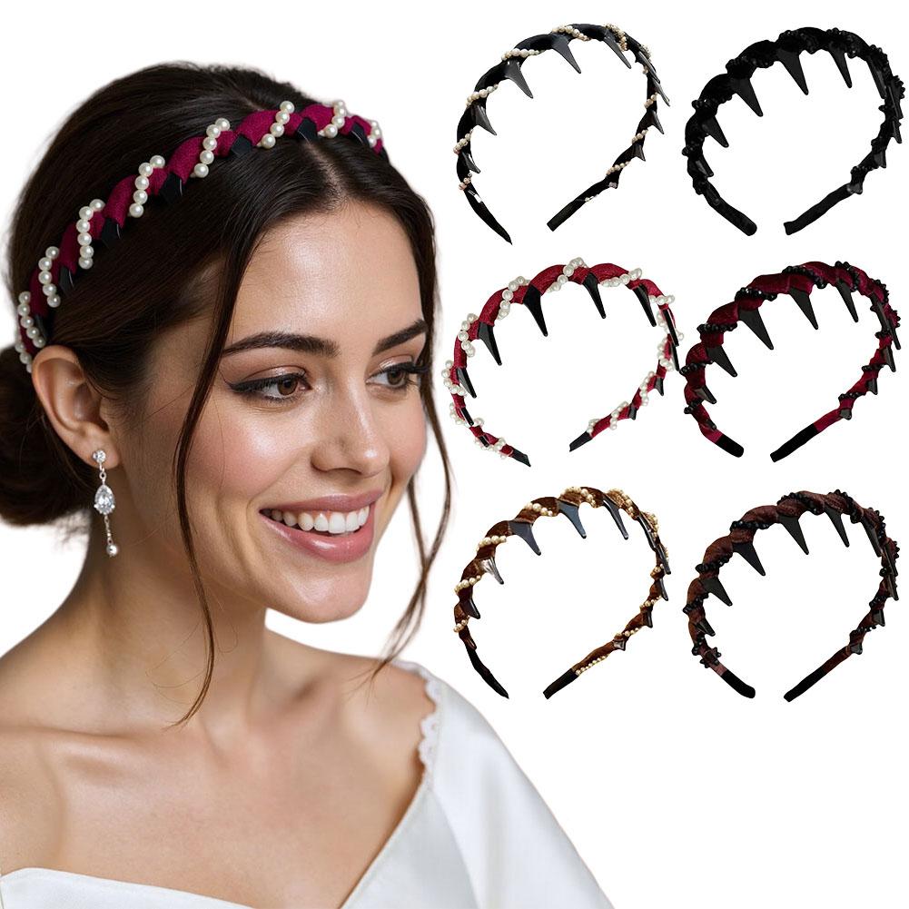 Solid Braided Vintage Soft Elastic Headband for Women Fashion Wide Side Hair Band Hoop Headwear Girls Hairband Hair Accessories