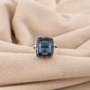 London Blue Topaz Gemstone 925 Sterling Silver Handmade Jewelry Pretty Ring Valentine Gift For Her RR-71-7