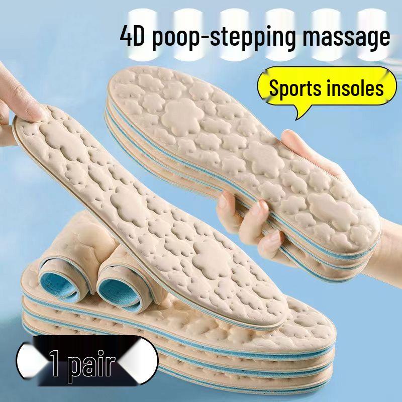 Men's Breathable Sweat-Absorbent Insoles - Soft, Odor-Resistant, Comfort Insoles for Sports & Summer Training