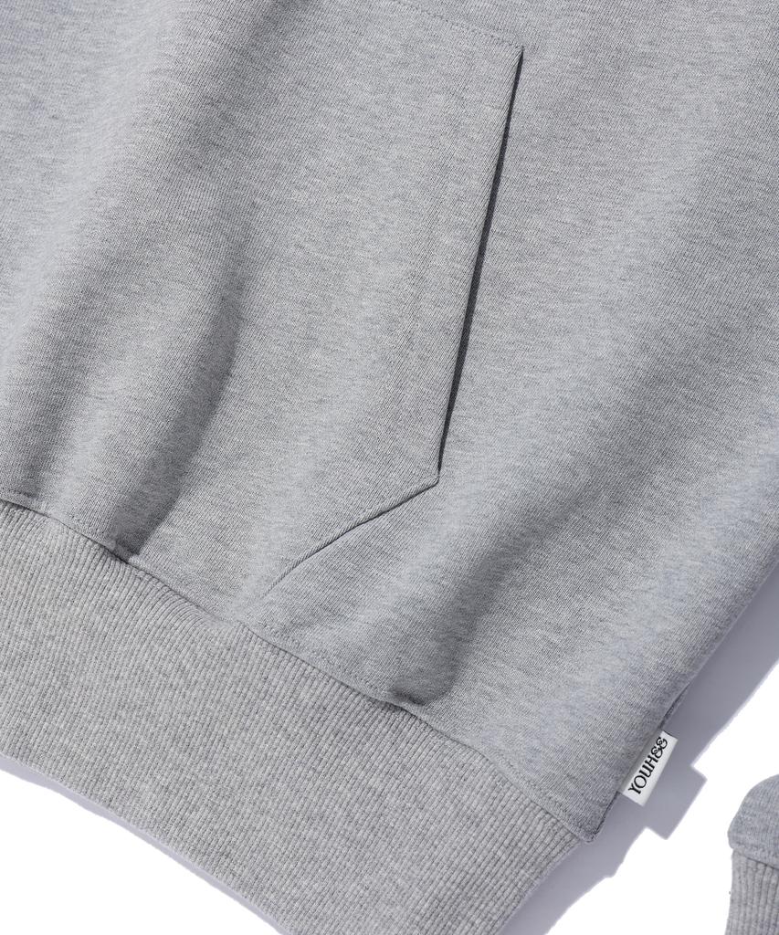 Youhee Ribbon Hoodie Melange Gray