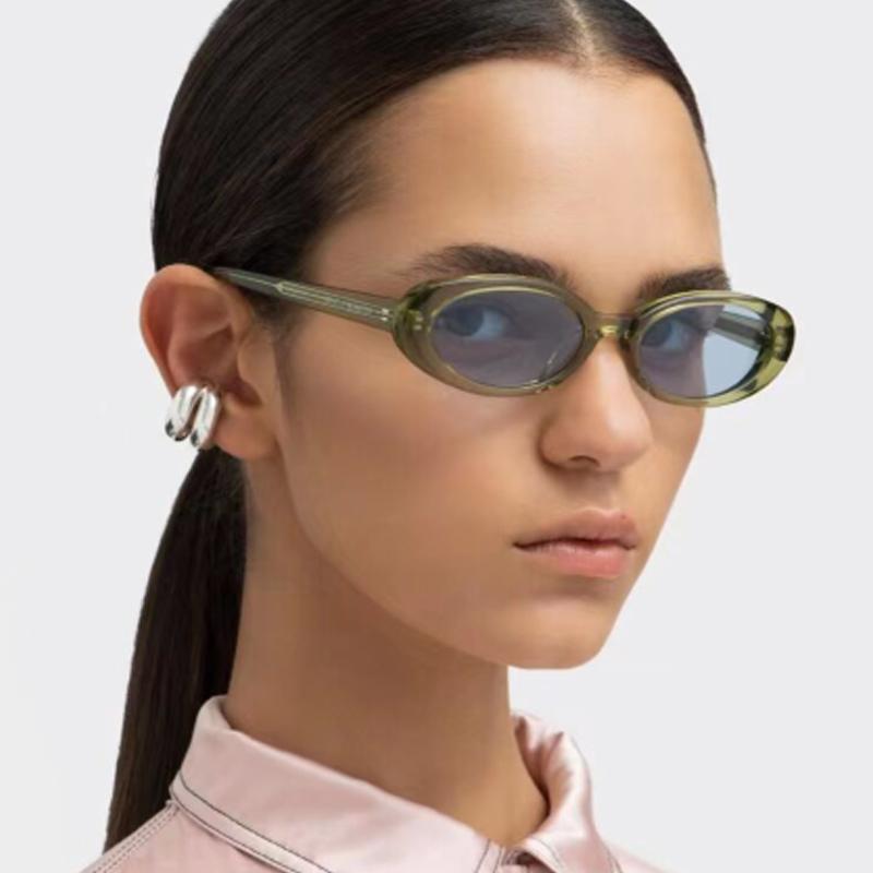 Ochranné brýle Nové Dámské Malé Oválné Sluneční brýle Barevný Rám Módní Značka Špičky Sluneční brýle Dámské Brýle UV400