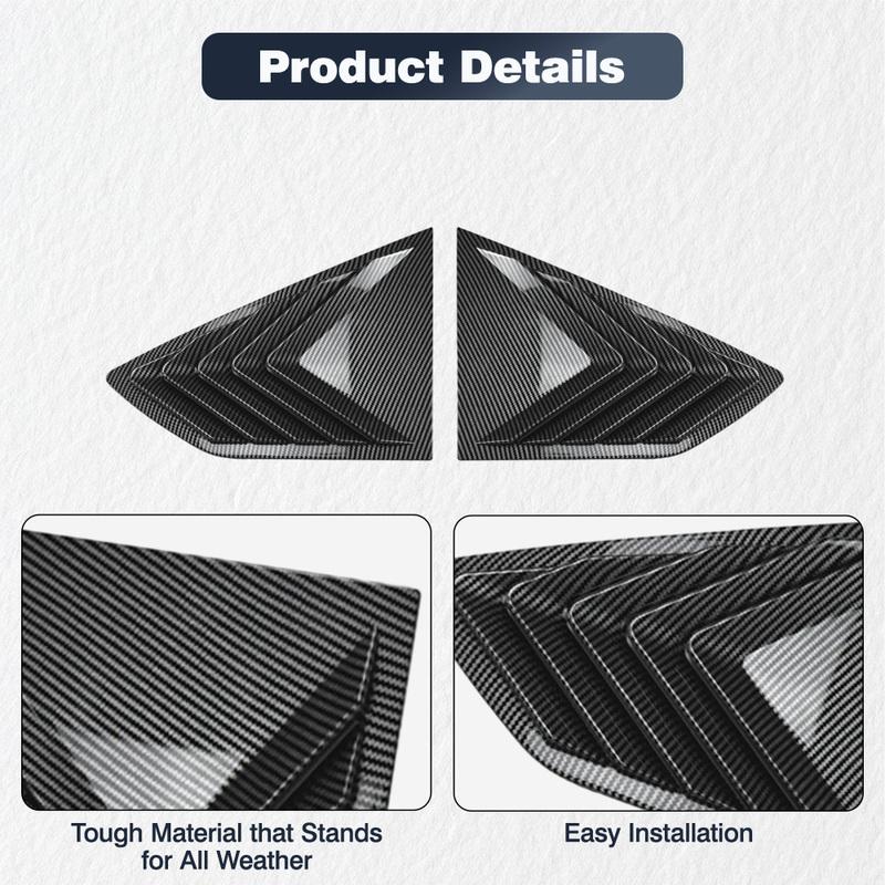 2pcs ABS Rear Side Window Louvers Air Vent Scoop Shades Cover Trim for BMW X6 G06      2024