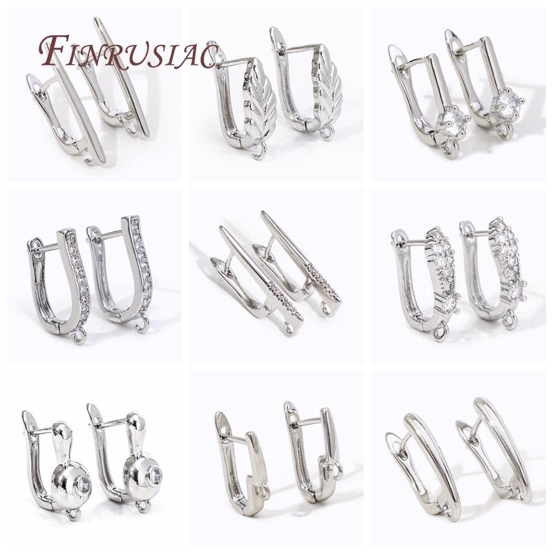 18K Gold Plated Anti-Allergy Earring Hooks Basic Copper Earwire Fastener Accessories For DIY Women's Earring Making Supplies