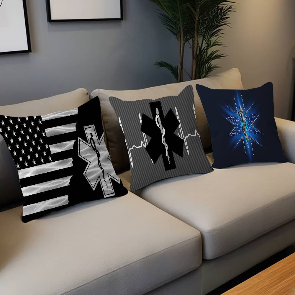 Ems Star Of Life Cushion Cover Pillow Cover Decor Pillowcase Printed Cushion Case For Couch