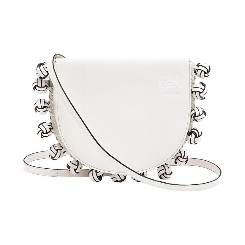 

Loewe Heel Series Horseshoe Bag Soft Calfskin Shoulder Crossbody Bag Women bags White 126.54AV01-1950 Basic Set (Bag+Dust Bag)