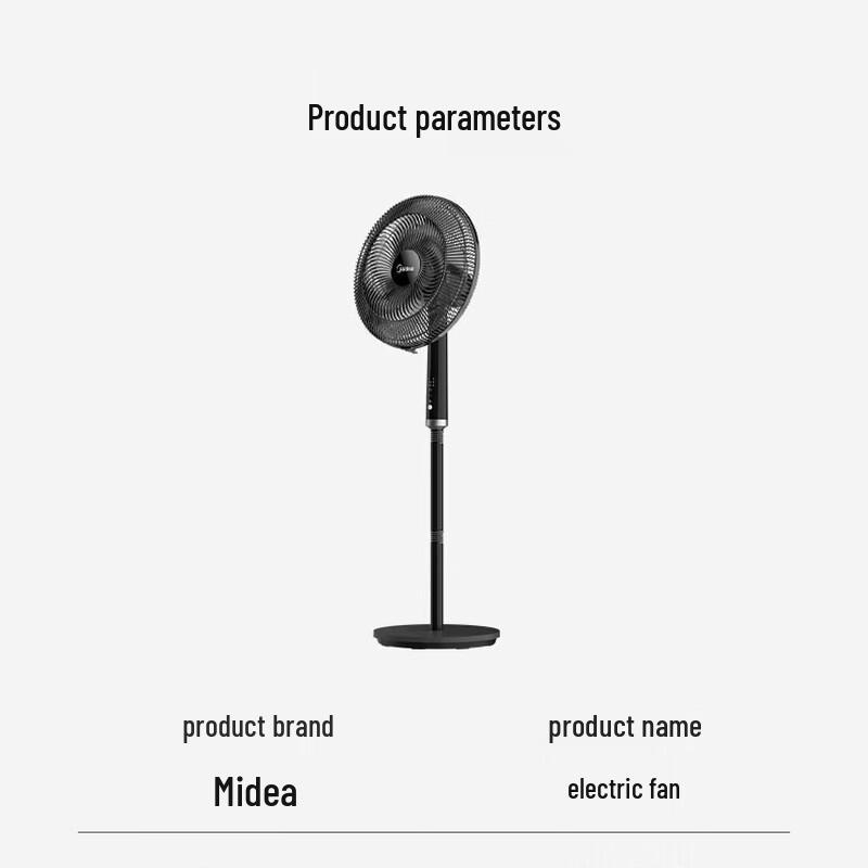 Midea Ventilatore a piantana a 7 pale con telecomando e controllo touch