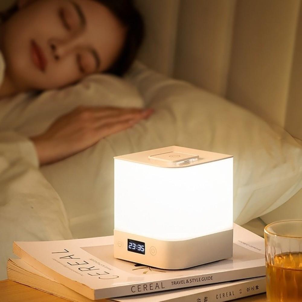 Time Display Night Light Dimmable Light Touch Sensor Bedside Light Rechargeable Energy Saving Nursery Light Bedroom Decor