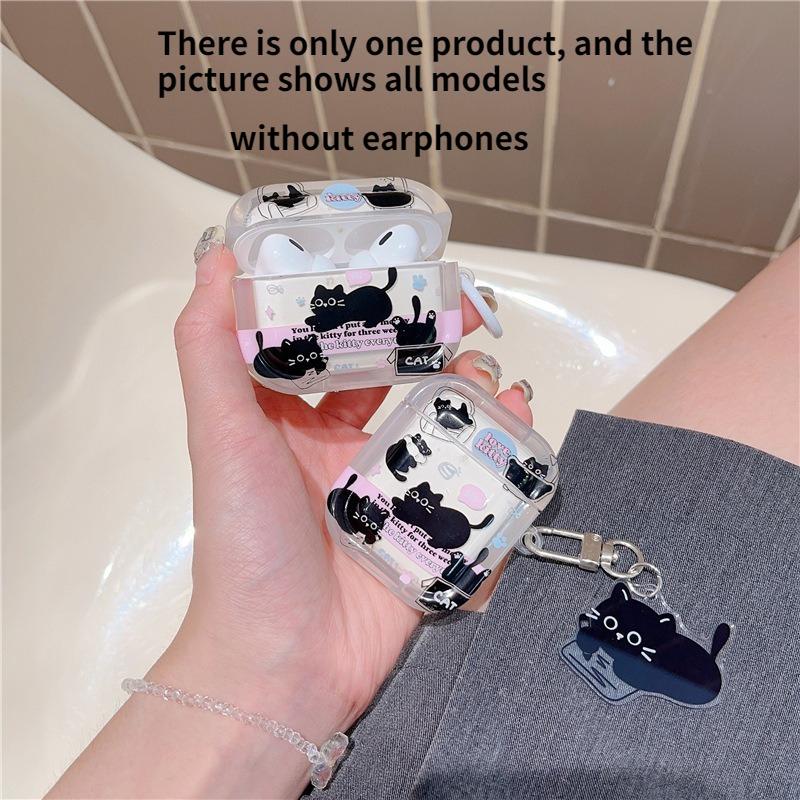

1 шт. Мультяшная иллюстрация кота для защитного чехла AirPods AirPods Pro Чехол для наушников Apple Беспроводные Bluetooth цифровые аксессуары Airpods pro2