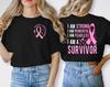 TXBreast Cancer Shirts for Women "I AM A SURVIVOR" Vintage Breast Cancer Awareness T-shirts