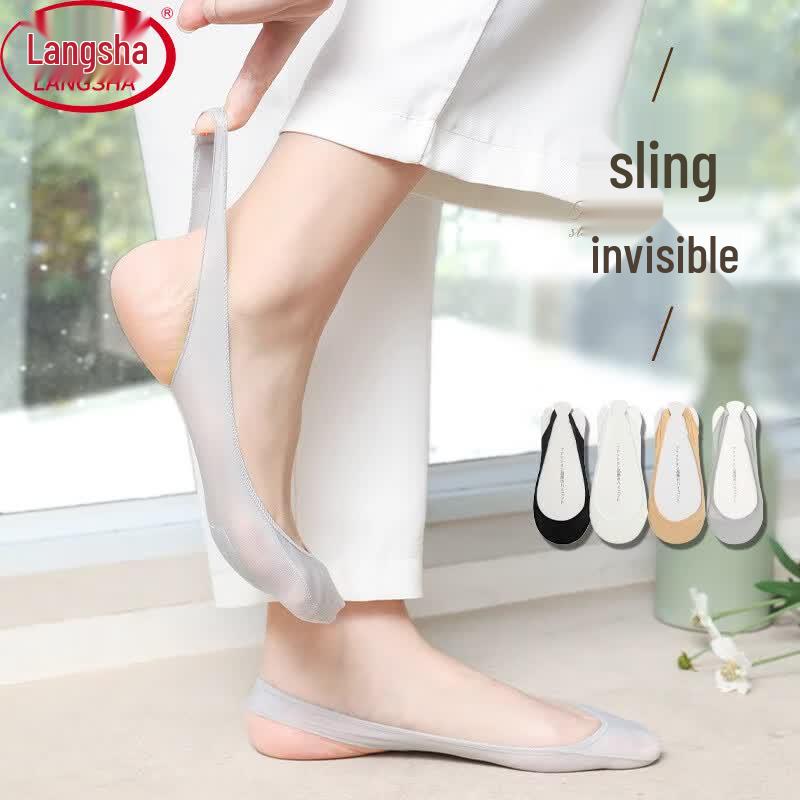 Lansana Women s Ice Silk No-Show Socks 5-Pair Pack One Size (EU 35-40)