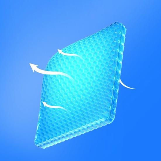 Chladivý gelový polštář na sedadlo pro dlouhé sezení Měkký prodyšný chladicí podsedák Medový gelový polštář Chrání páteř pro invalidní vozík Kancelářskou židli Auto