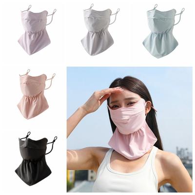 Hanging Ear Sunscreen Mask Neck Sunscreen Neck Sunshade Neck Wrap Cover Ice Silk Face Mask  Fishing