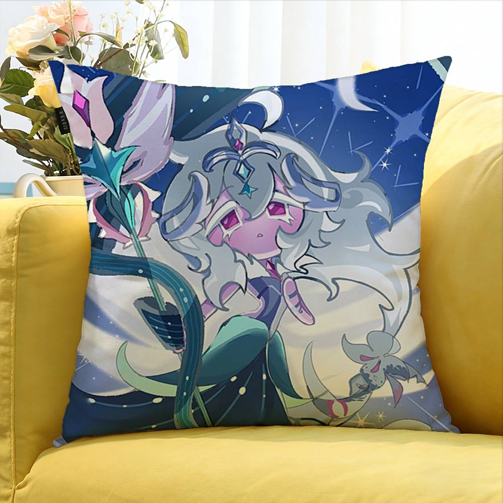 Anime White Lily C-Cookie Various Sizes Square Pillow Case For Car Home Bedchamber Decor