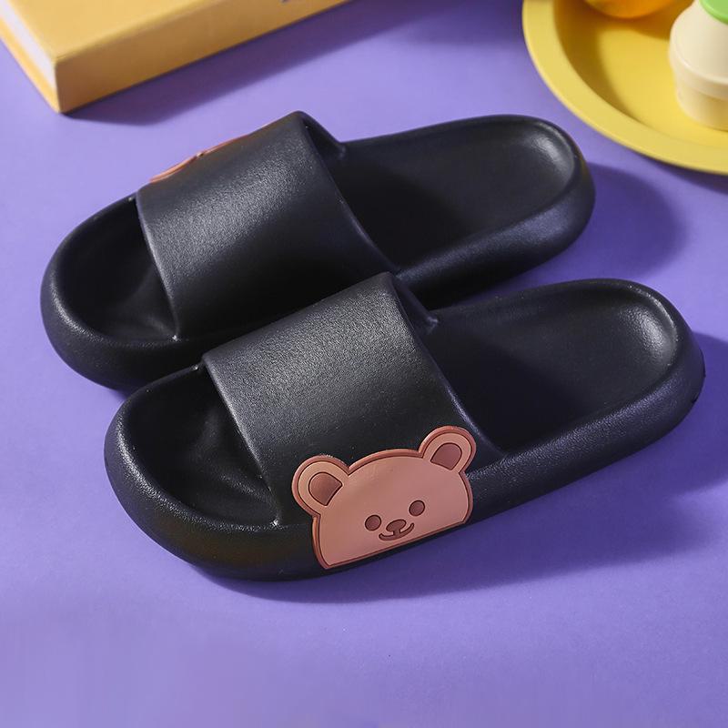 Cartoon Bear Thick-Soled Summer Sandals: Unisex Outdoor & Bathroom Wear