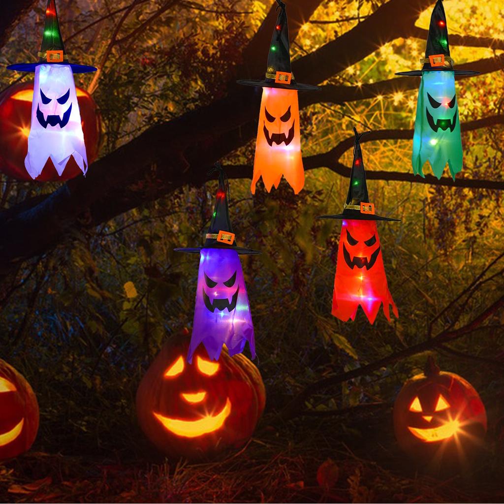 Halloween Decorative Luminous  Hanging Lamp Colorful Witch Ice Bar Lamp LED Colorful Lamp String  Festival Hanging  Atmosphere Lamp
