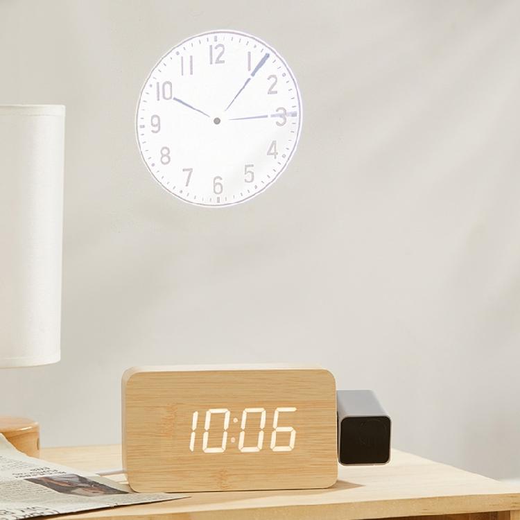 Projection Alarm Clock for Bedroom 180° Rotatable Projector On Ceiling Duals Loud Alarm Clock Electric Digital Clock