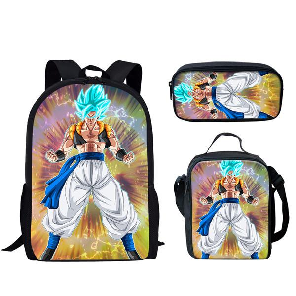 Dragon Ball Backpack Set With Large Capacity Nylon School Bag And Pencil Case For Students