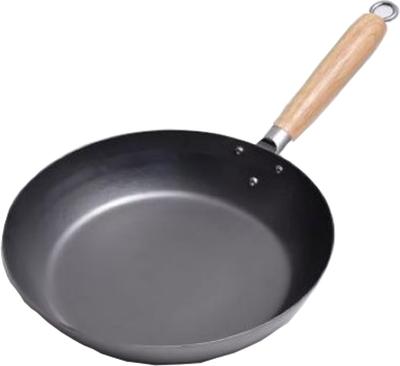 Gelişmiş Kapı Dövülmüş Nitrürlü Tava 28cm Ahşap Saplı HANAKO+a (1.6mm) HAF-28