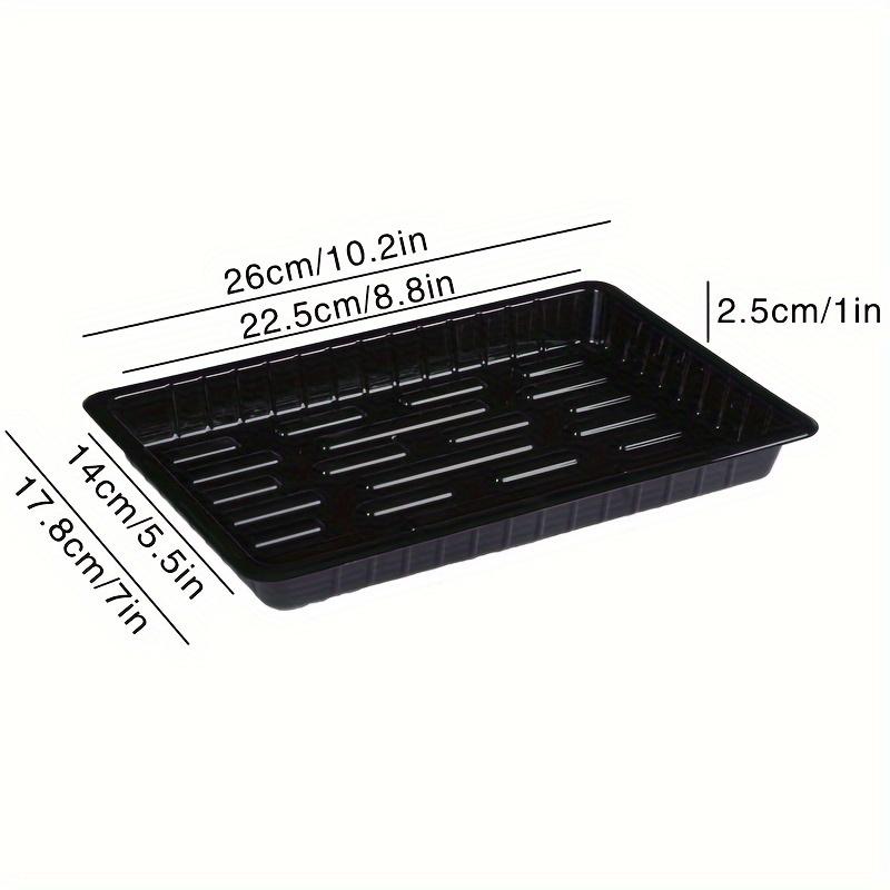 1pc Durable Black PET Plastic Seedling Trays Rotating Plant Flower Fruit Vegetable Greenhouse Germination Trays 17.78x25.4cm