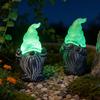 3 Pcs Gnome Garden Stakes, Resin Miniature Hear See Speak No Evil Gnome Figurine for Fairy Garden, Flower Pot, Balcony, Yard, Outdoor Lawn Decor