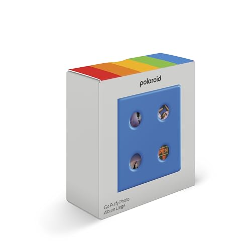 Polaroid Go Puffy Photo Album, Large, Blue (6380), holds 160 photos.