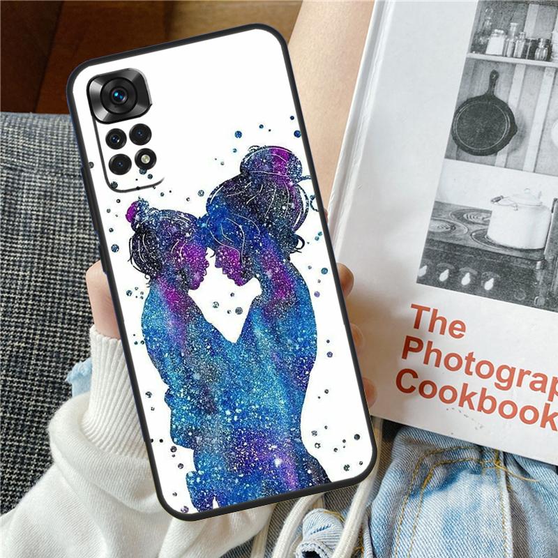 Beautiful Mother Daughter Son Case For Xiaomi Redmi Note 11 8 9 10 12 Pro 12S 11S 10S 9S Redmi 12 9C 10C 12C 13C Cover