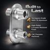 A/C Bulkhead, Car 2-Port Air Conditioner Bulkhead Connector Universal Modification Replacement for Hot Rod(Silver)