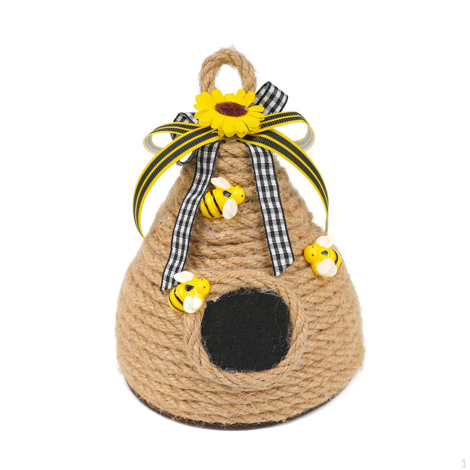 

Bee Tiered Tray Decor Spring Summer Bumble Home Decorations Woven Mini Farmhouse for Themed L