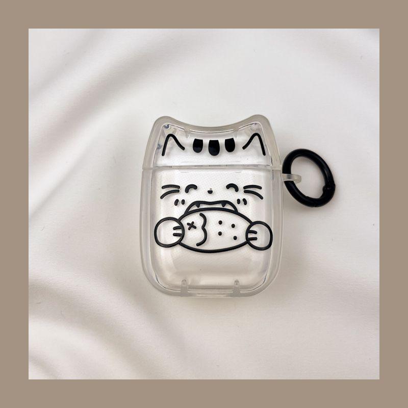 

Чехол для Airpod3 для Apple Pro Чехол для наушников Второе поколение Беспроводной Bluetooth Третье поколение Aipods2 Поколение Airpodpro Четвертое поколение 5 AirPods Pro2 [Cute fish kitten] send Hook