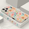 For iPhone 17 Pro Max Case Colorful Cartoon Pattern Soft Silicone Lanyard Cover For iPhone 16 Pro Max Cover iPhone 15 14 13 12 11 16E Air
