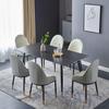 Modern Minimalist Italian Rock Slab Dining Table Set for Small Apartments
