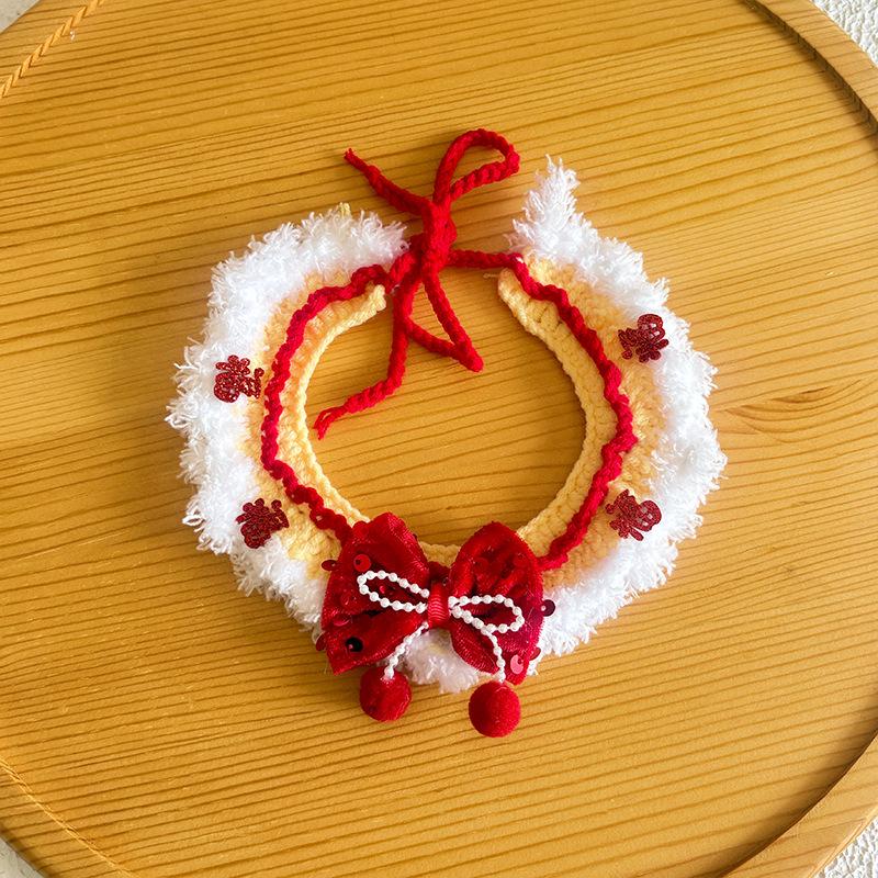 New Year Neckwear: Pet Gaiter & Scarf for Cats & Dogs - Festive Knit Collar for Chinese New Year